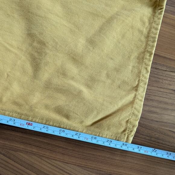 Marni Uniqlo Yellow Denim Baggy High Waist Wide Leg Logo Jeans, size 26x31 - Picture 10 of 11